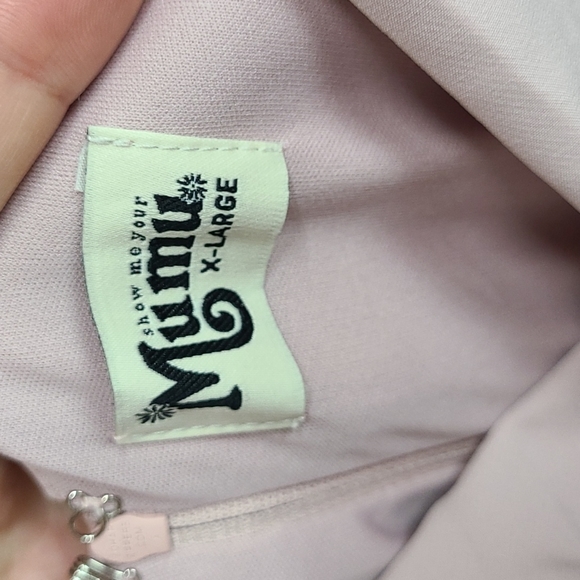 Show Me Your Mumu Zurich Knot Gown in Vintage Rose Stretch Crepe Size XL - Picture 5 of 5